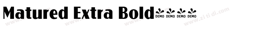 Matured Extra Bold字体转换